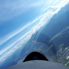 Flugwegposition um 13:37:52: Aufgenommen in der Nähe von Innsbruck, Österreich in 1999 Meter